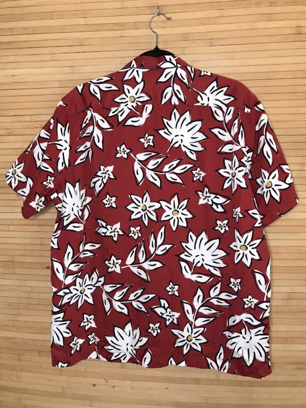 Ted Baker London Men sz 5 Large Hawaiian Floral Red Polka Dot Shirt Party Beach - Picture 3 of 4
